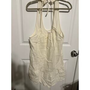 Xhilaaration Juniors Cream Flounce Cover Up Dress XL